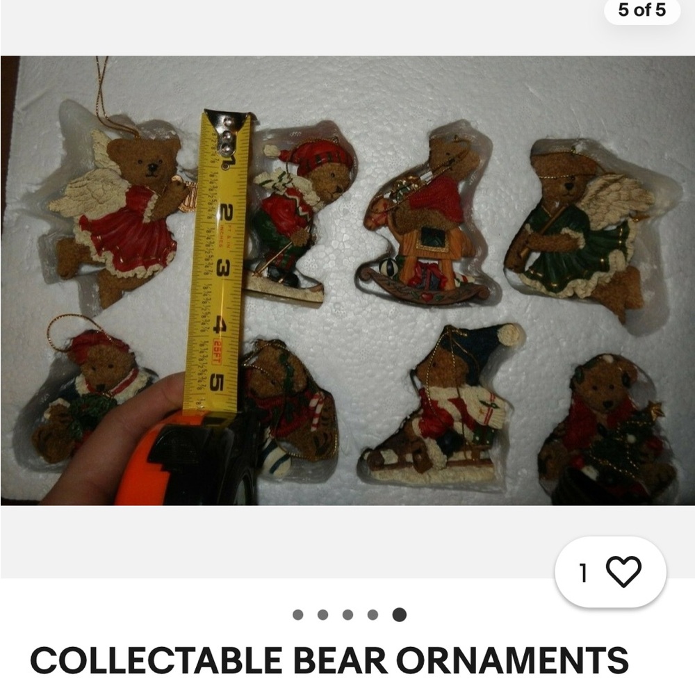 Charming Holiday Bear Ornament Collection - Multicolor